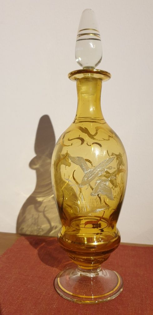 anjos vidro Garrafa frasco perfume soprado patos pirogravados