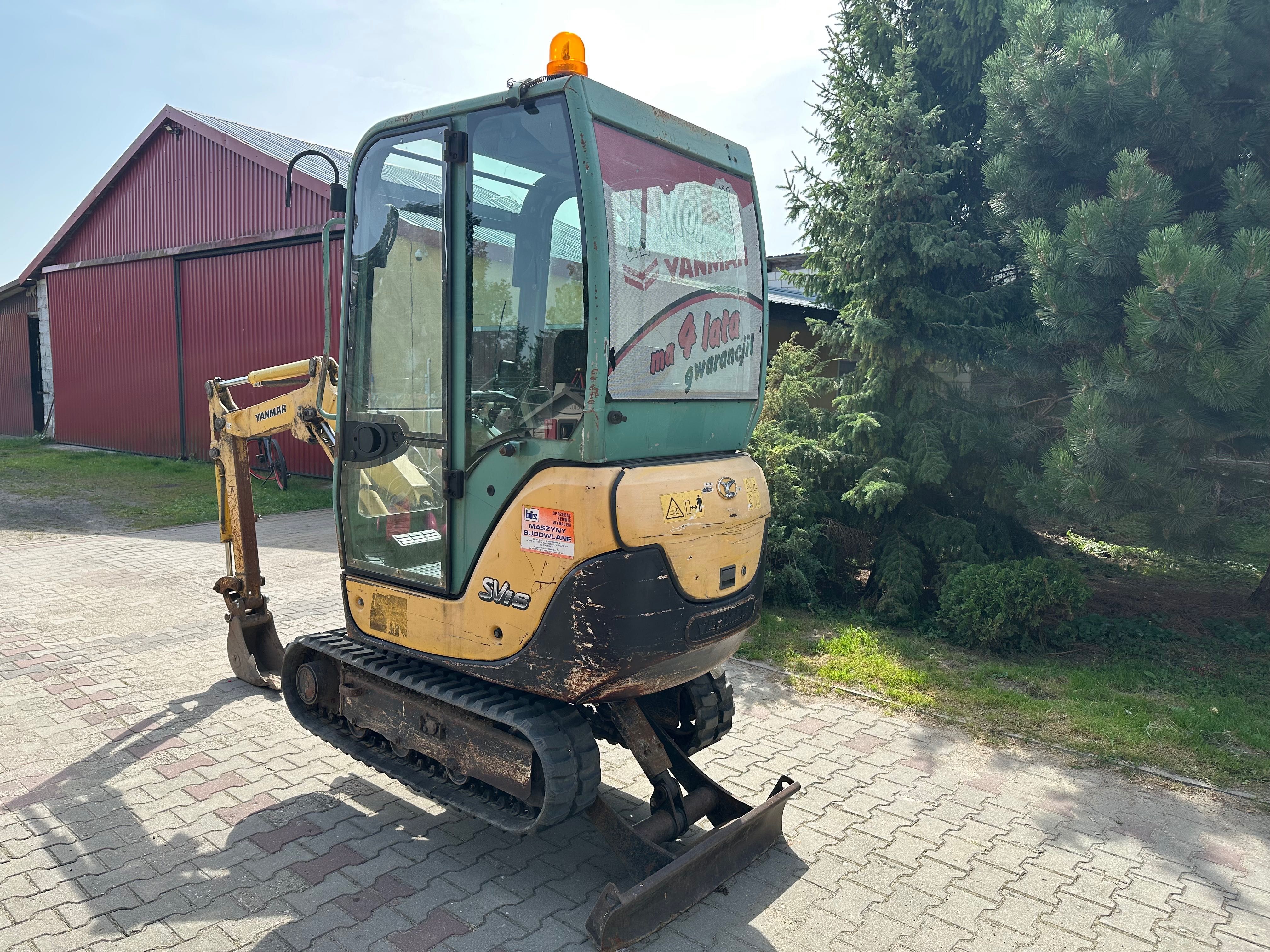 Minikoparka YANMAR 2014 rok w oryginale komplet 3 łyżek 1730kg + Linia