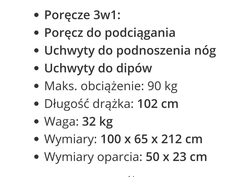 Wolnostojący drążek do ćwiczeń 3w1