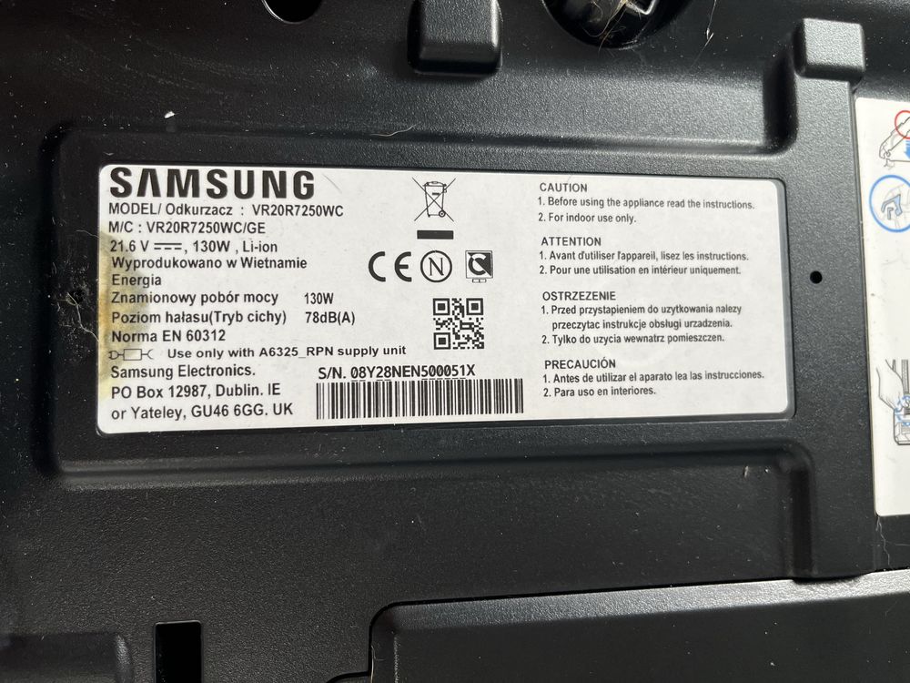 POWERbot BR7200 wi fi SAMSUNG robot odkurzający odkurzacz