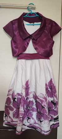 sukienka bialo fioletowa