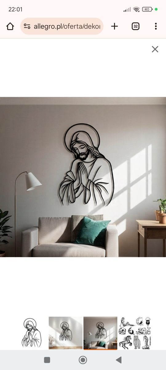 Dekoracja ścienna obraz wzór Jezus