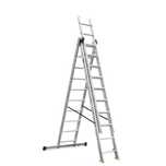 Drabina aluminiowa 'Drabest' 3-elementowa tłoczona 'PRO' 3 x 10 5,83m