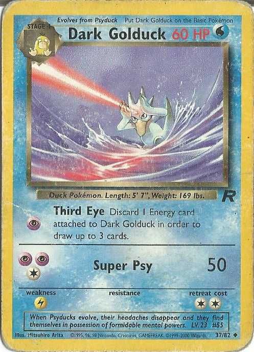 Karta POKEMON Dark Golduck (TR 37) Stan PLAYED Team Rocket