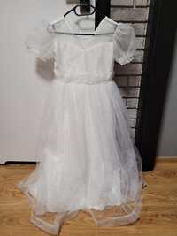 Sukienka biała dla dziewczynki