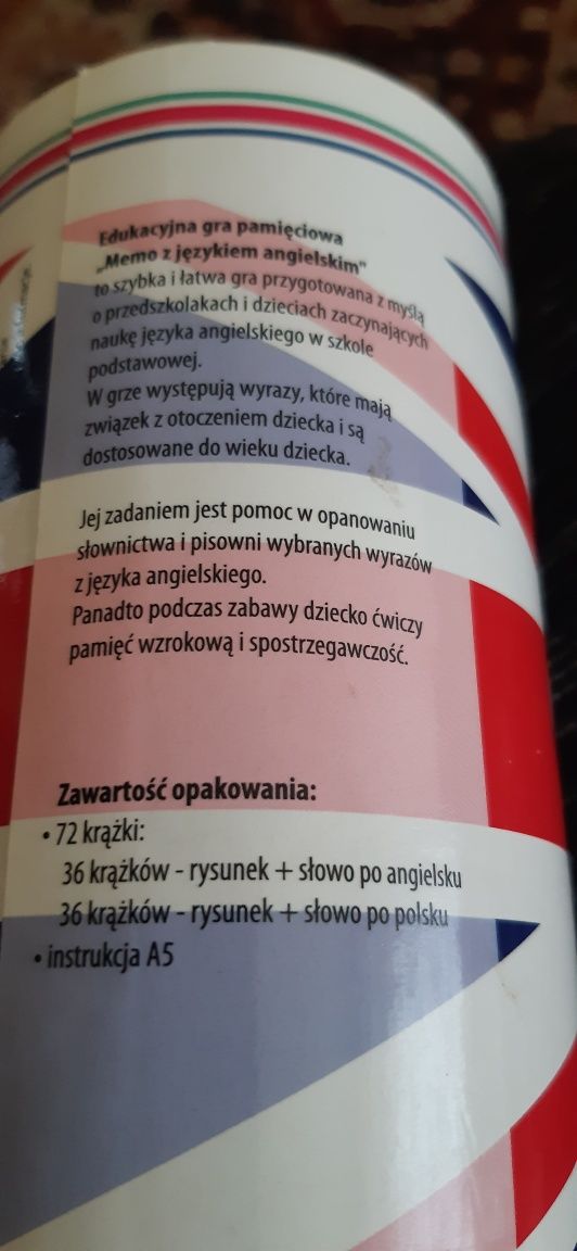 Gra pamięciowa w angielskim