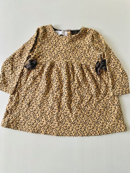 Платье стильное леопардовое Зара размер 86