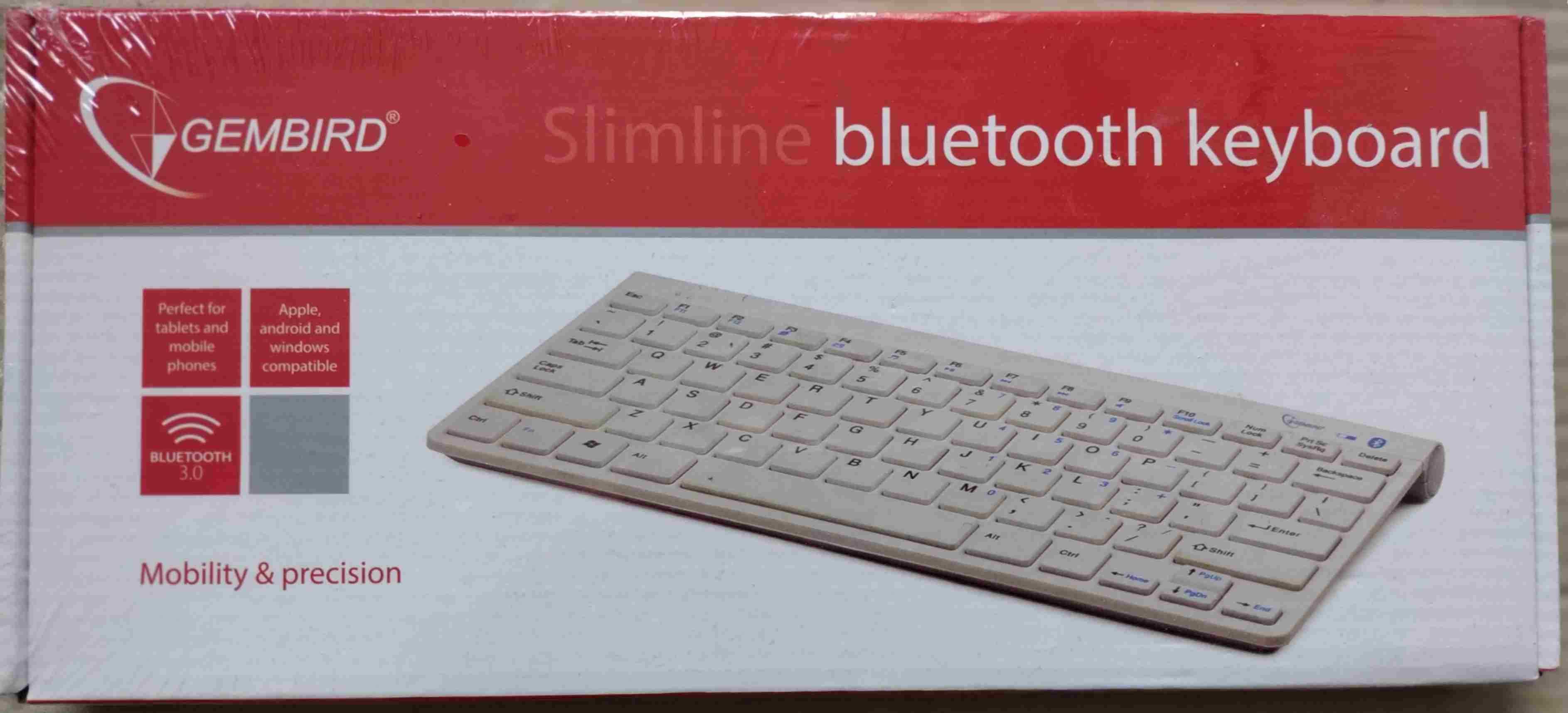 Klawiatura Bluetooth Gembird KB-BT-001-W biała