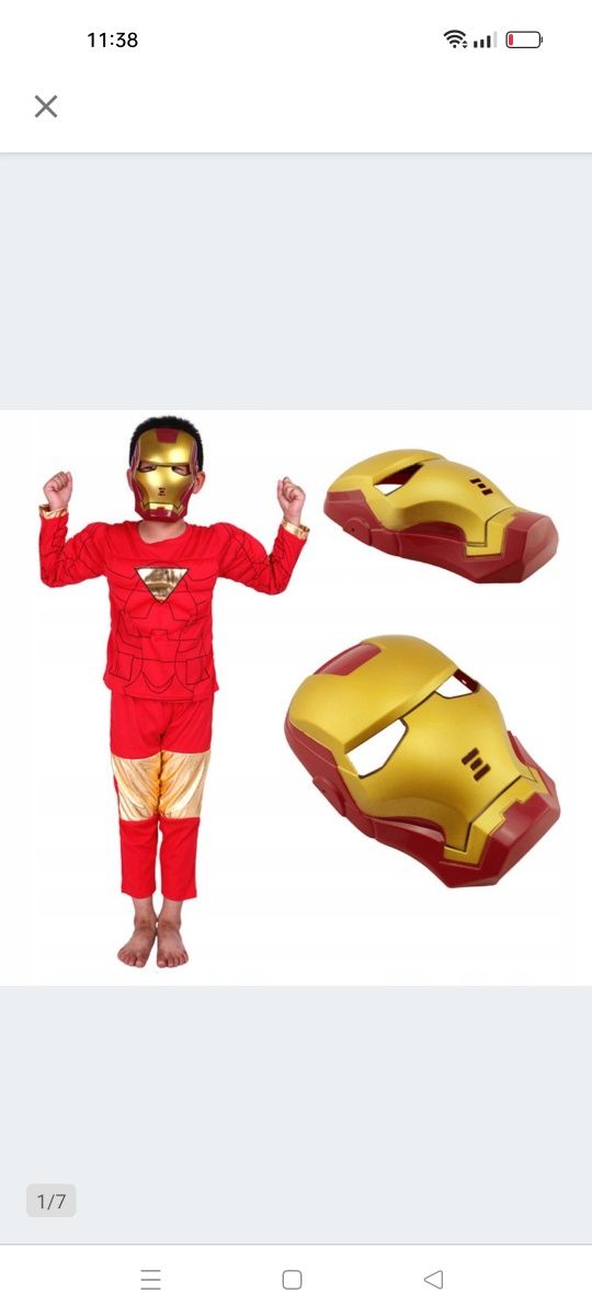 Kostium strój przebranie na bal iron Man 98 104