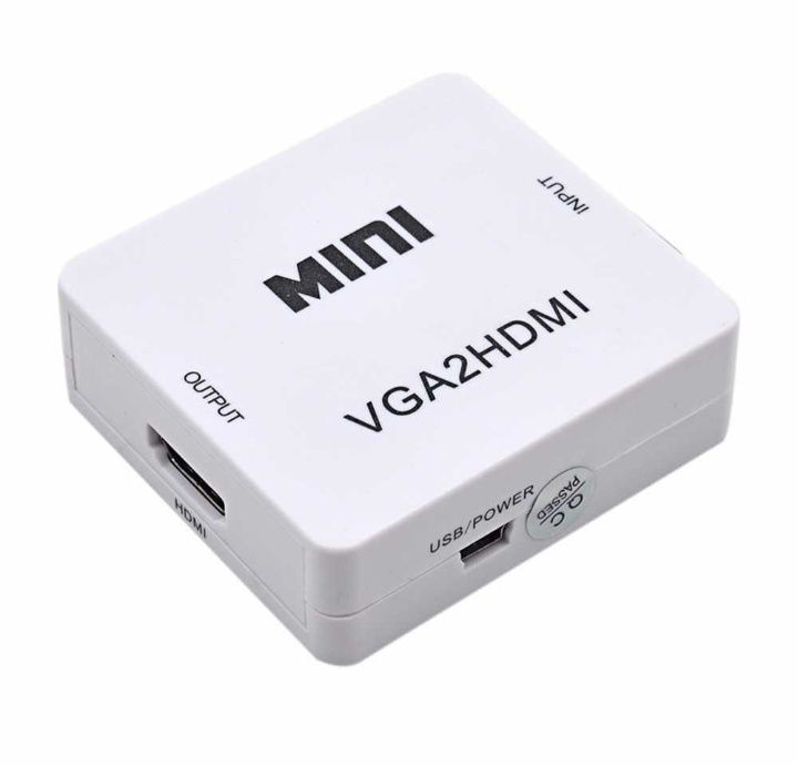 Перехідник HDMI to VGA конвертор, емулятор монітору, адаптер 3.5, живл