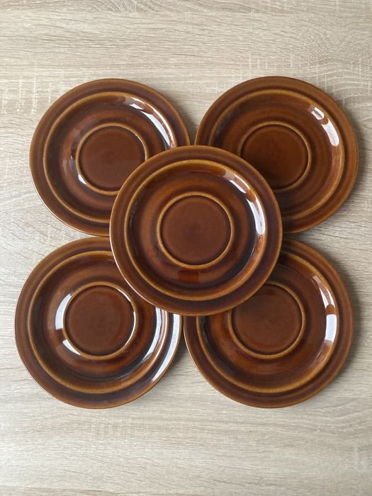 Spodek talerzyk podstawka Pruszkow braz zestaw