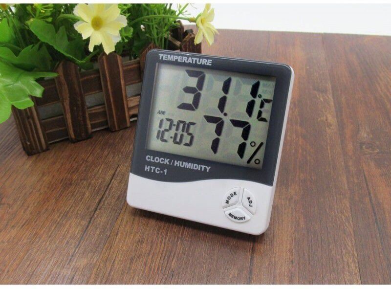 Метеостанция часыГигрометр термометр для домаШняя комнатный htc-1 2