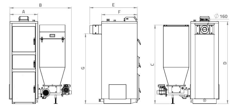 Piec Kocioł Kotły 5 KLASA + ECODESIGN 19 KW PRODUCENT do 200 m2