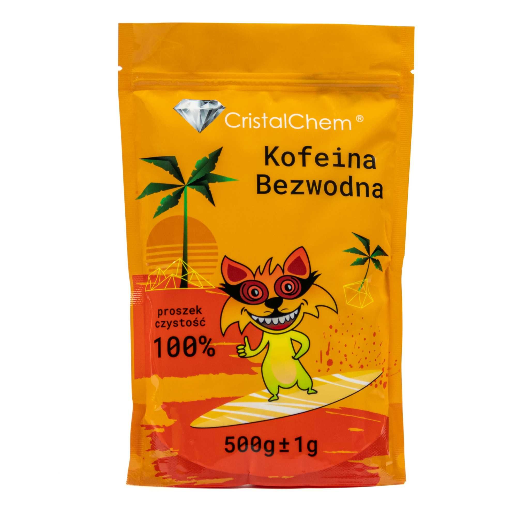 Kofeina Bezwodna 500g  CristalChem® Puszysta Indyjska CAS No.: 58-08-2