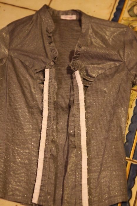 bluzka ze stójką szara z połyskiem Orsay M 38
