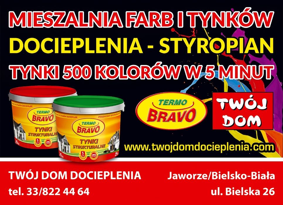 Zestaw System 15cm do ocieplenia Styropian 0,040 Tynk Akrylowy kolor