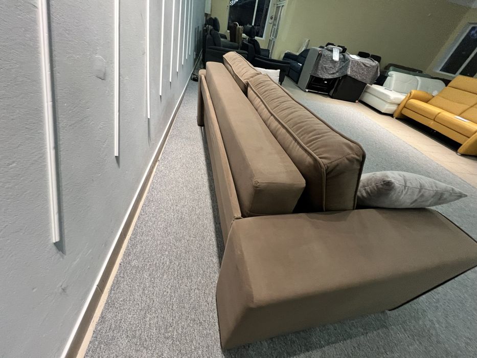 Новий розкладний диван велюр трійка