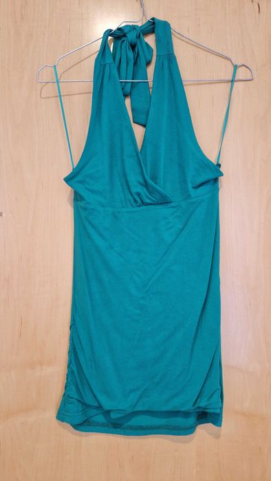 Top sem alças, verde da H&M, tamanho S