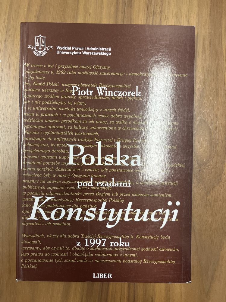 Polska pod rzadami Konstytucji, P. Winczorek