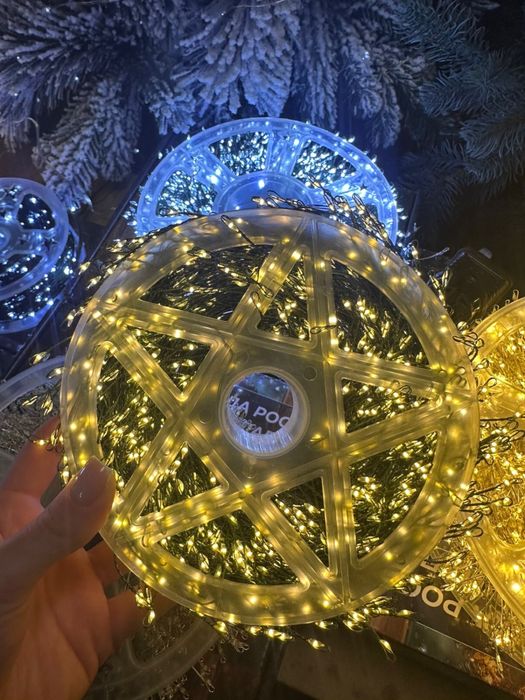 Роса Хвоя Лапа Мішура гірлянда 50м / 100м / 200м