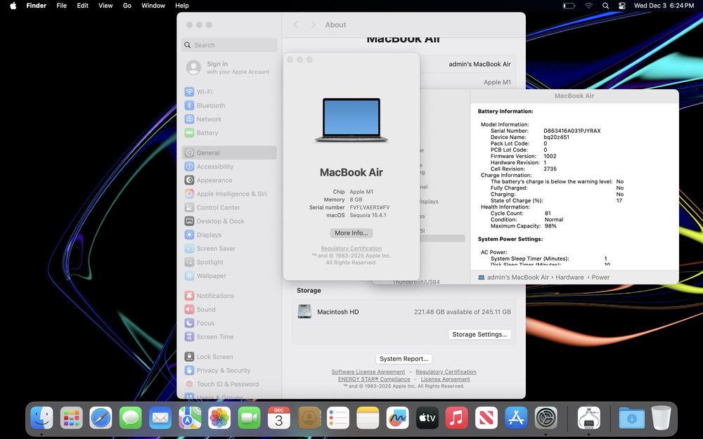 Ноутбук MacBook Air 13” 2020 М1 8ОЗУ 256GB SSD стан  9,9/10 #