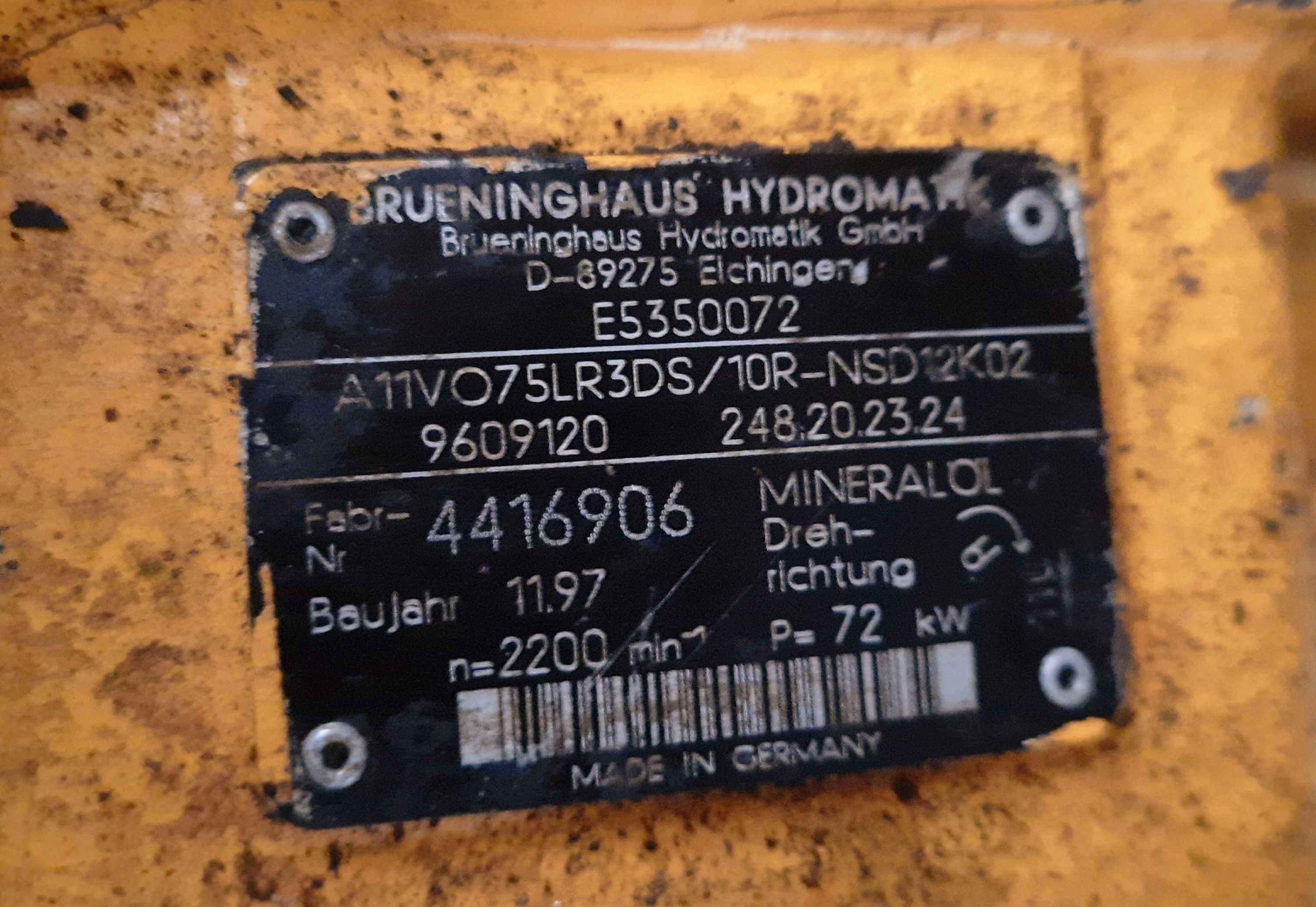 koparka mecalac 14 mtx pompa hydrauliczna jazdy hydromatik a4vg90da2d8