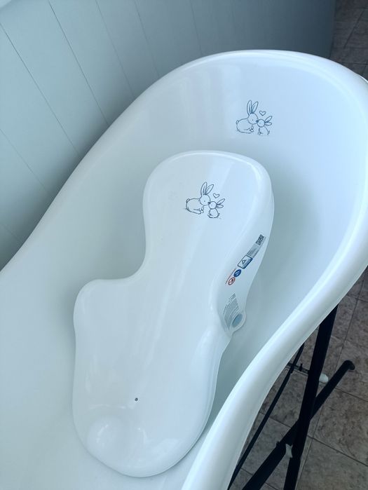 Дитяча ванночка зі зливом  , з вкладишем і підставкою