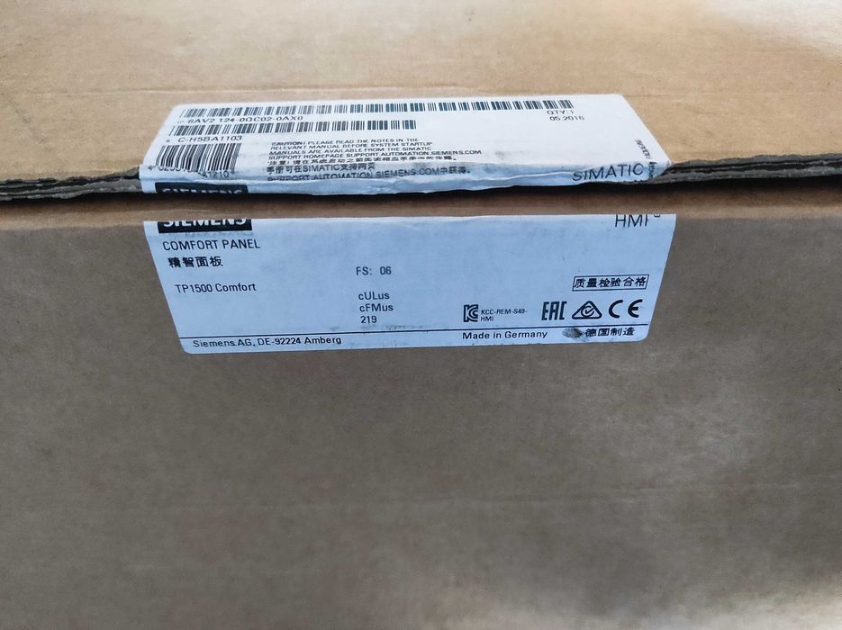 НОВА! Панель Siemens TP1500 Comfort 6AV2 124-0QC02-0AX0