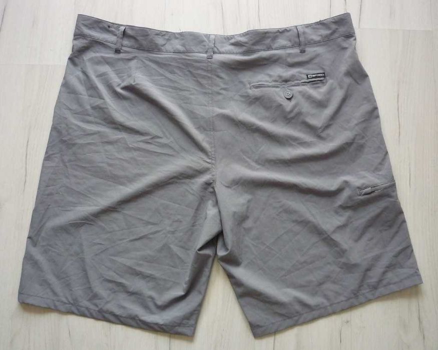 Duże lekkie męskie krótkie spodnie 4WAY STRETCH W46 4XL spodenki szare