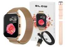 Zegarek damski smartwatch X16 funkcja rozmowy różowy + dodatkowy pasek