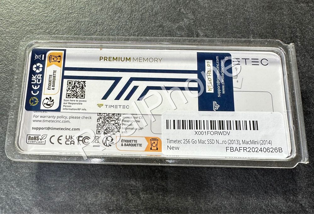 Внутрішній SSD накопичувач Timetec 256GB For Mac