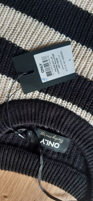 Sweter w paski ONLY rozmiar L nowy z metką