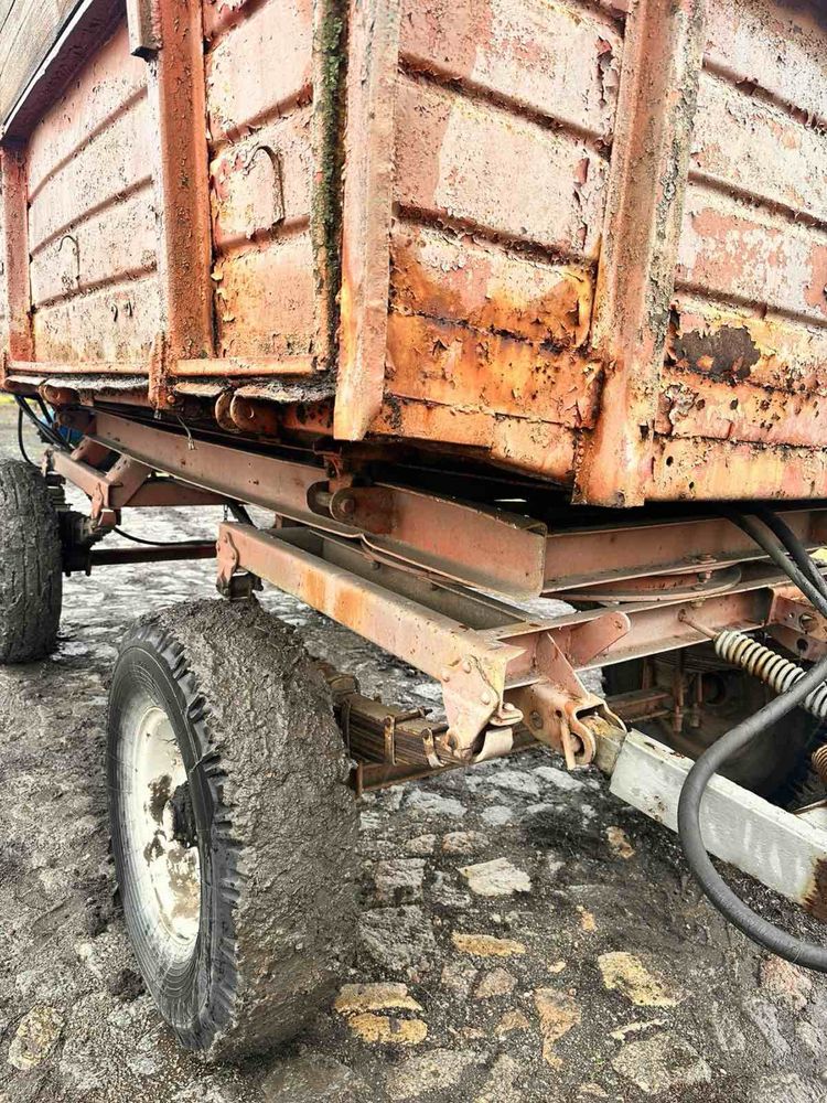 Причеп тракторний 2 ПТС-4, з загрузчиком сівалок, на кругу, 1990 р.в.