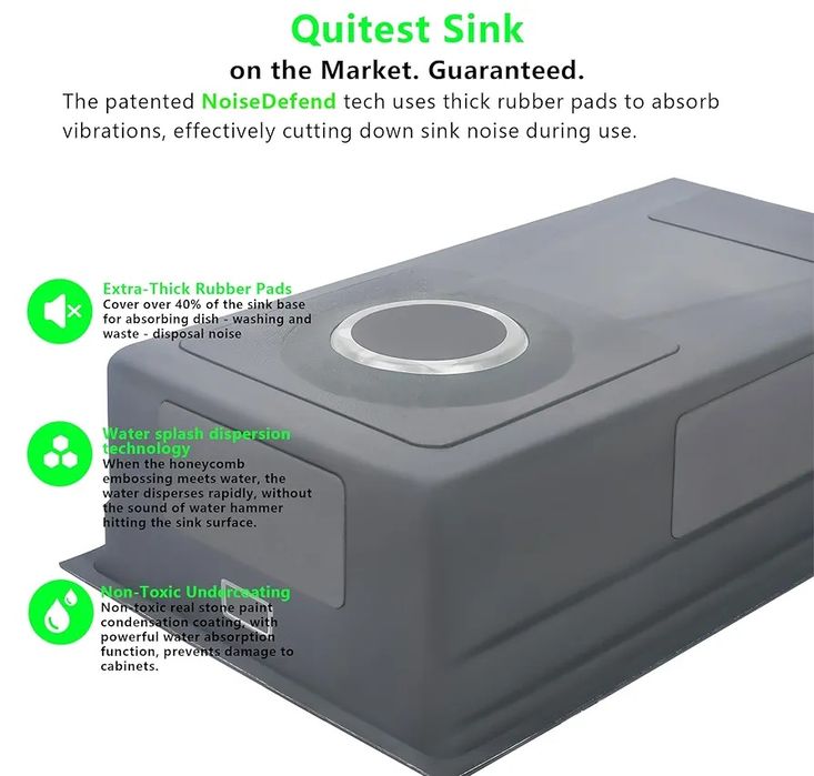 Zlew z nierdzewki 861x445x200 zlewozmywak czarny carbon