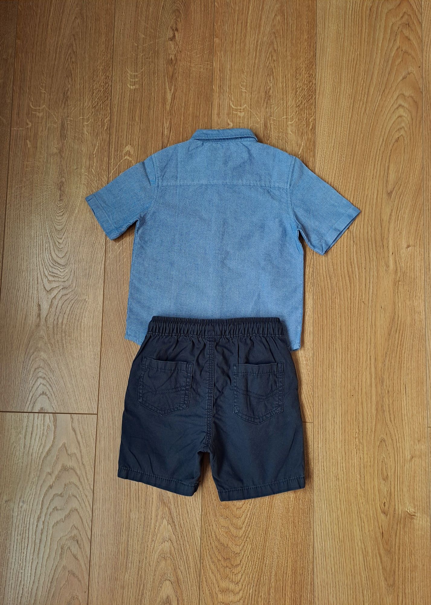 Летний набор для мальчика/рубашка с коротким рукавом/синие шорты