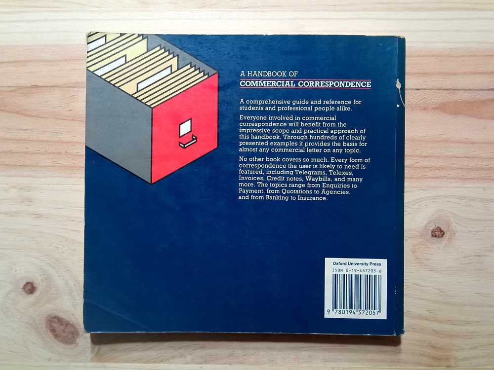 Livro "A Handbook Of Commercial Correspondence" de A. Ashley
