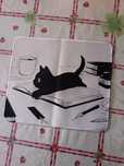 Tapete de rato grande preto e cinza de gato ( Portes grátis)