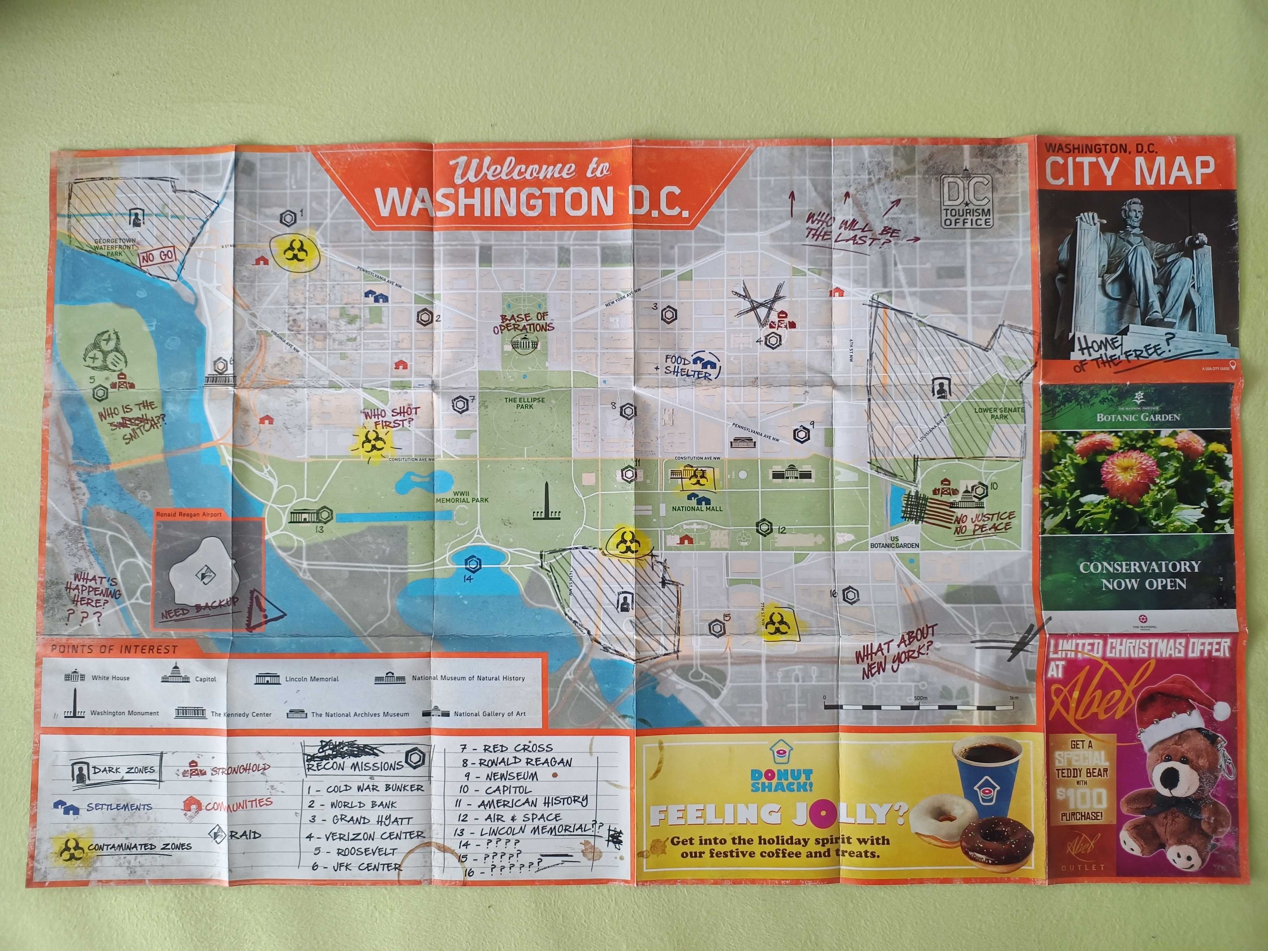 Plakat / Mapa z gry The Division 2 PS4 PS5 PC Xbox One
