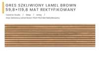 Plytka gres szkliwiony Lamel Brown gat.1 Cersanit