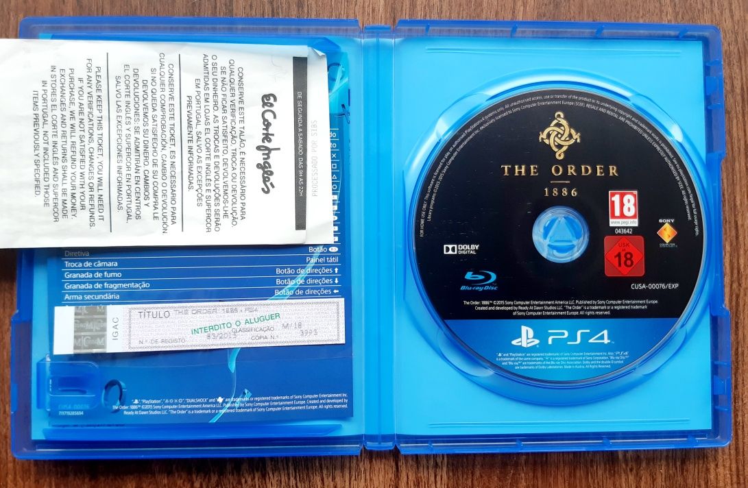 Jogo The Order 1886 Sony Playstation PS4 - Como novo