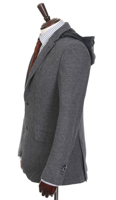 MASSIMO DUTTI melanżowy granatowy blezer męski z dżerseju marynarka 50