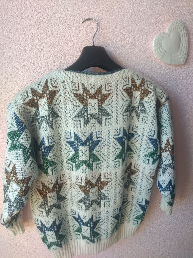 Sweter vintage gwiazdy M