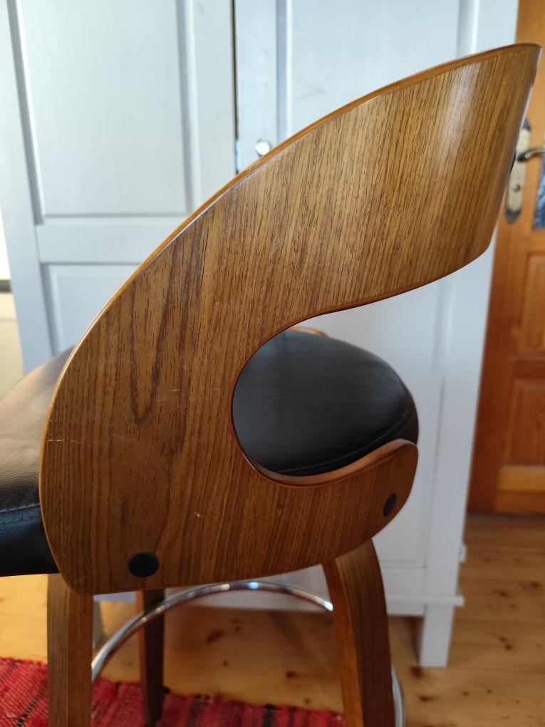 Stylowy hoker wysokie krzesło siedzisko 74 cm