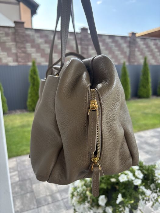 Шкіряна сумка беж
