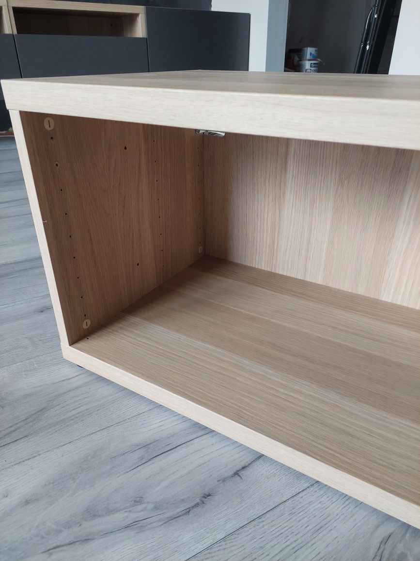 Besta szafka rtv ikea pod tv 120x40x38 dąb bejcowany na biało