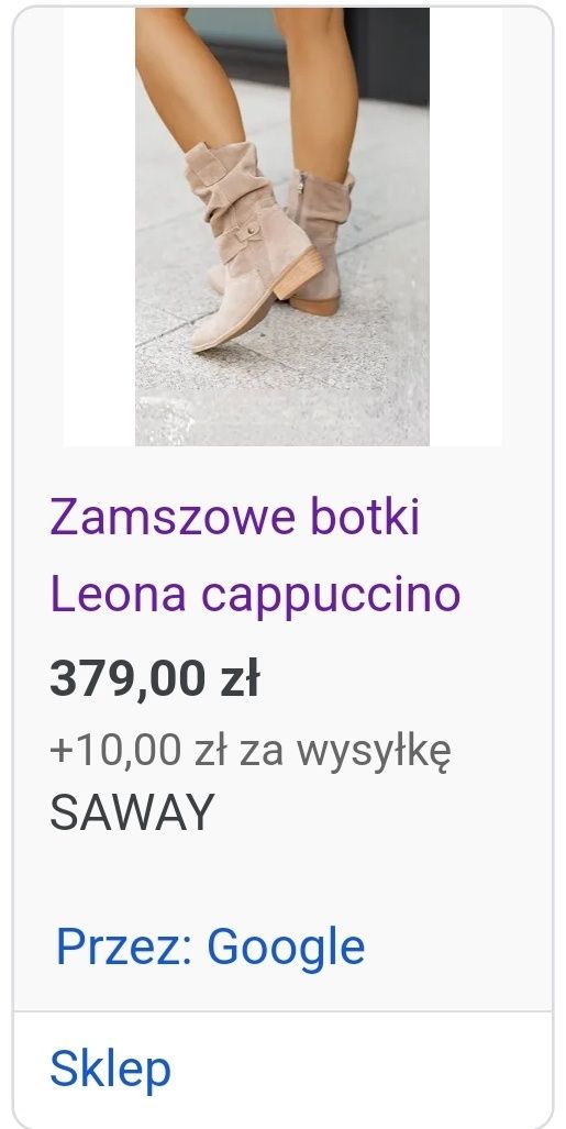 Botki Leona Saway Skóra  przecena z 375 zł!!!