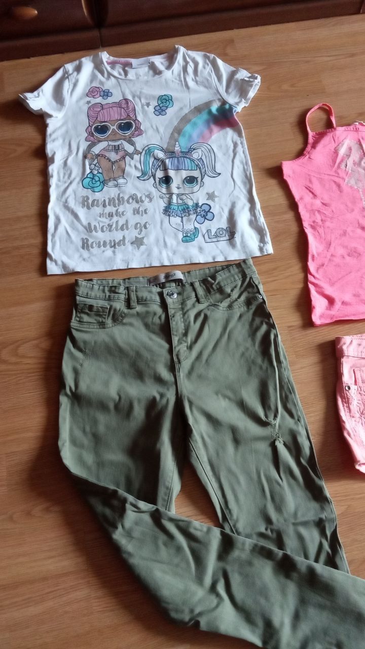 Пакет вещей на девочку 11-12-13лет шорти, платья, футболки