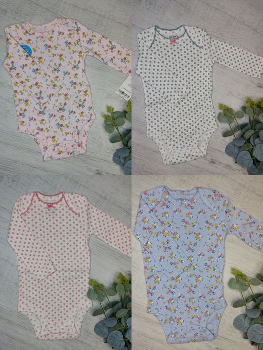 Боді з довгим рукавом для дівчаток George та Carter's.