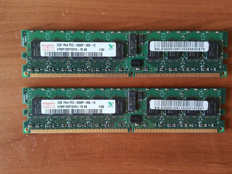 Pamięć RAM hynix 2GB 1Rx4 PC2-5300P-555-12