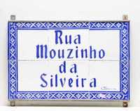 Antiga Placa Azulejos Rua do Porto